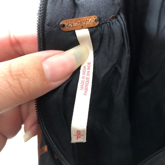 Free People Baja Babe Midi Dress Black Gold Small. Good condition. - Picture 9 of 10